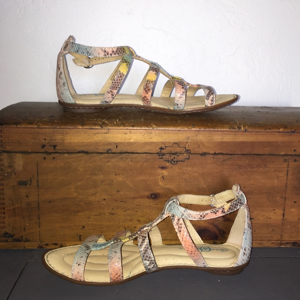 Born Crown Jill Snake Leather Gladiator Sandals - Picture 6 of 11